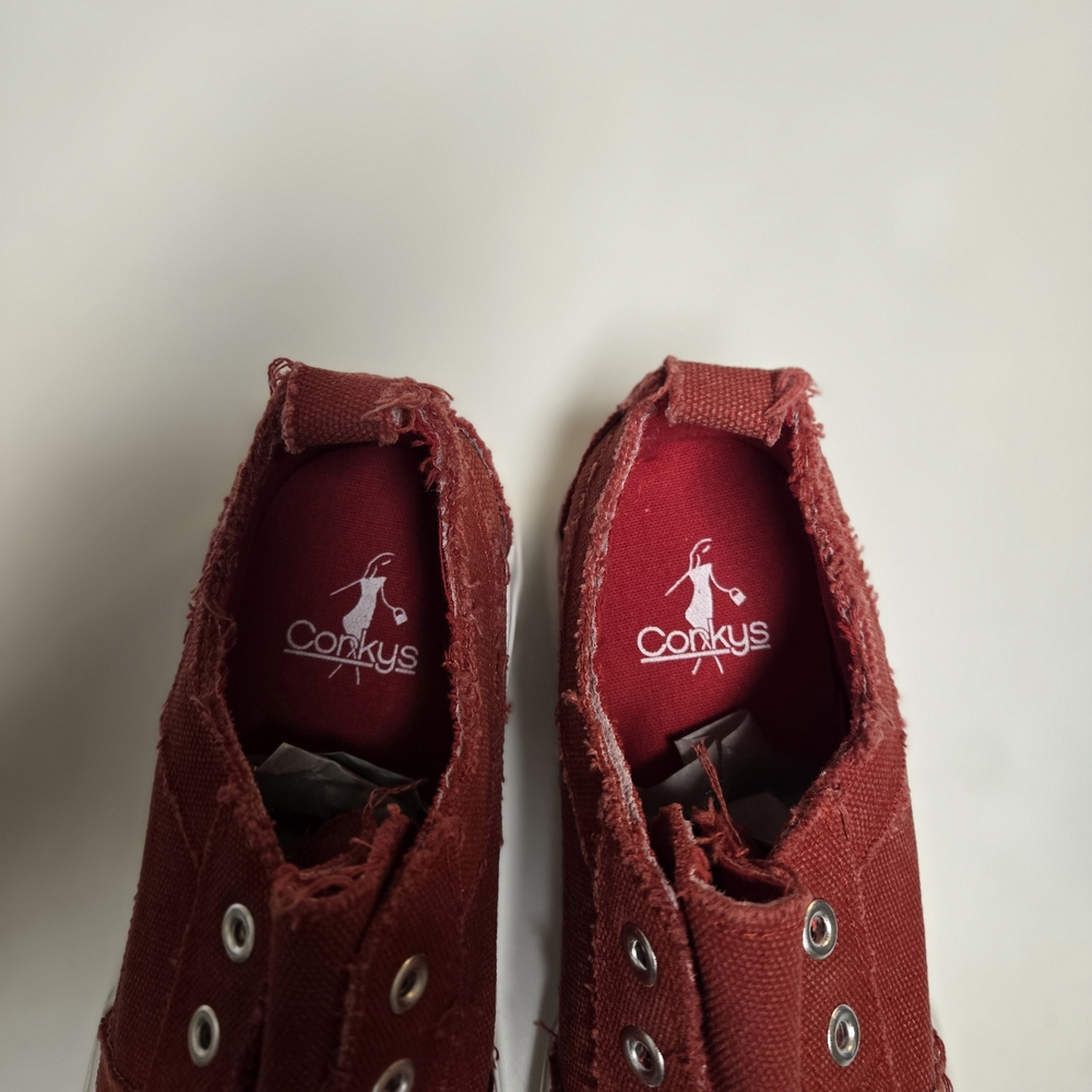 Corkys Babalu Canvad Red Sneakers, New Without Box - Picture 5 of 6